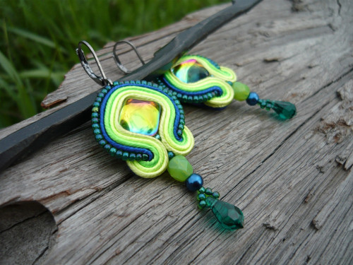 Soutache náušnice Magic Ocean Lagoon — foto 3