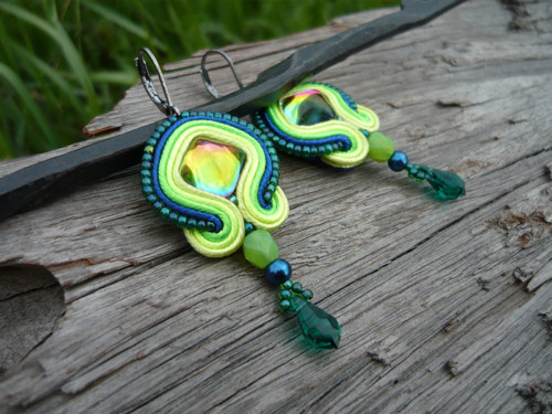 Soutache náušnice Magic Ocean Lagoon — foto 4
