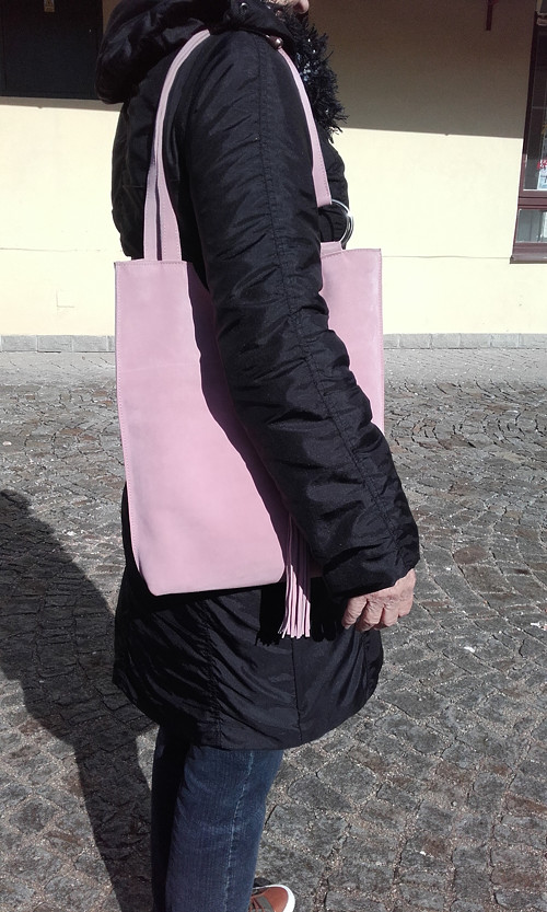 Velká kožená kabelka "rosachiaro" — foto 5