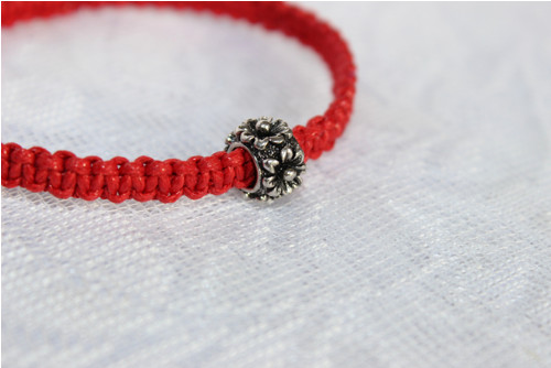 Květinový.. Náramek macramé (Kabbalah) — foto 3