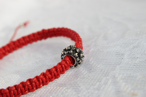 Květinový.. Náramek macramé (Kabbalah) — foto 4