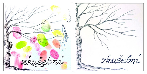 Svatební strom "romantický" s ptáčkama 32x30cm — foto 4
