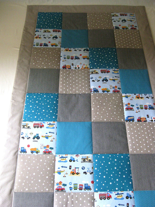 PATCHWORK chlapecká deka/přehoz 100x200 - auta — foto 4