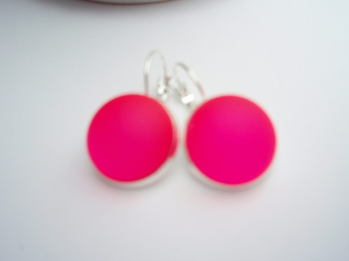 Pink, postříbřené - náušnice — foto 2