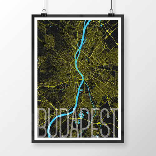 BUDAPEŠŤ, 50x70cm, elegantní, černá — foto 2