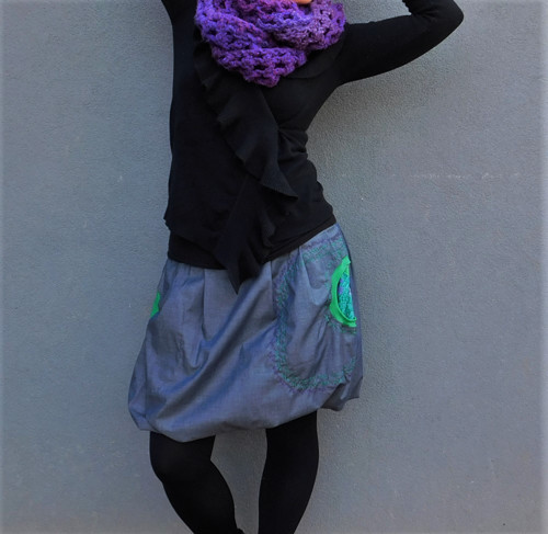 Sukně AEROPOCKETS - Violet Jungle — foto 2
