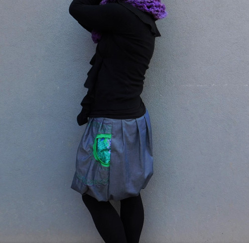 Sukně AEROPOCKETS - Violet Jungle — foto 3