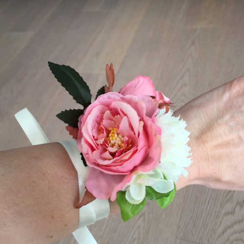 Náramek/choker: Růžová romantika — foto 4