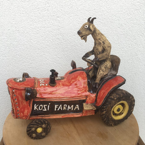 Kozel traktorista - kasička, pokladnička — foto 3
