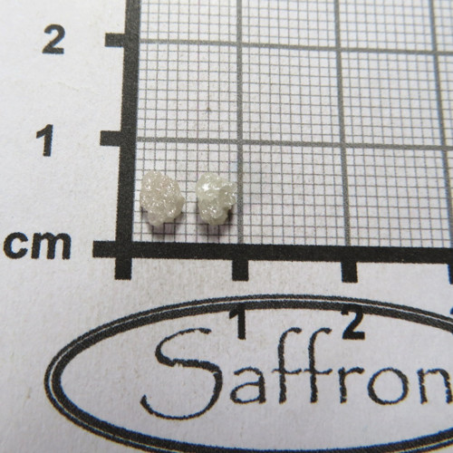 Bílo stříbrný surový diamant-pár č.2 — foto 2