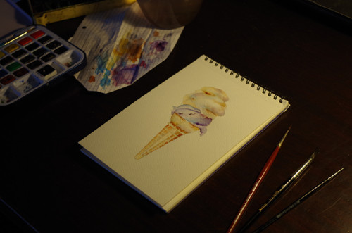 Dolce Vita č.2. Akvarel. — foto 3