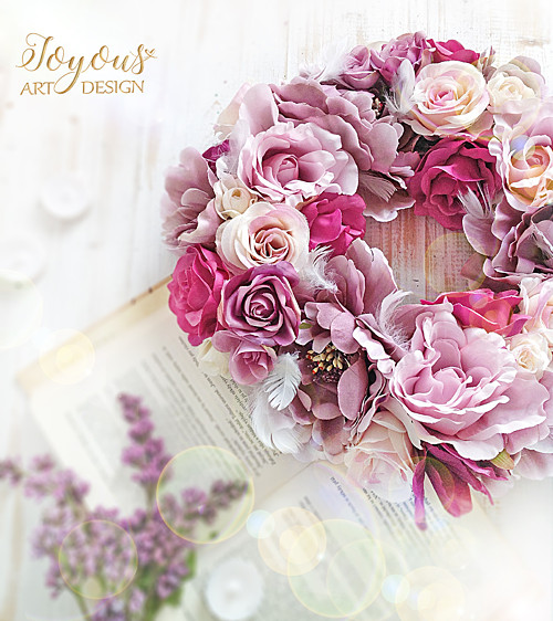 Romantický shabby chic věnec — foto 2