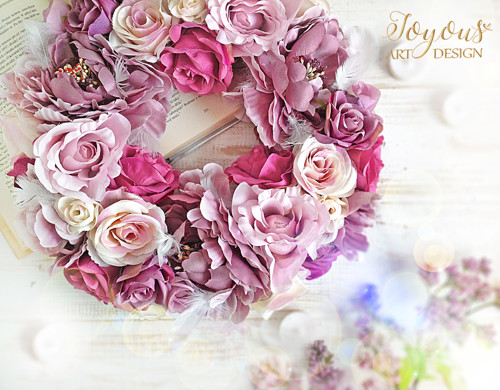 Romantický shabby chic věnec — foto 3