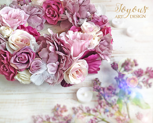 Romantický shabby chic věnec — foto 4