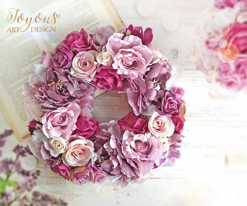 Romantický shabby chic věnec — foto 5