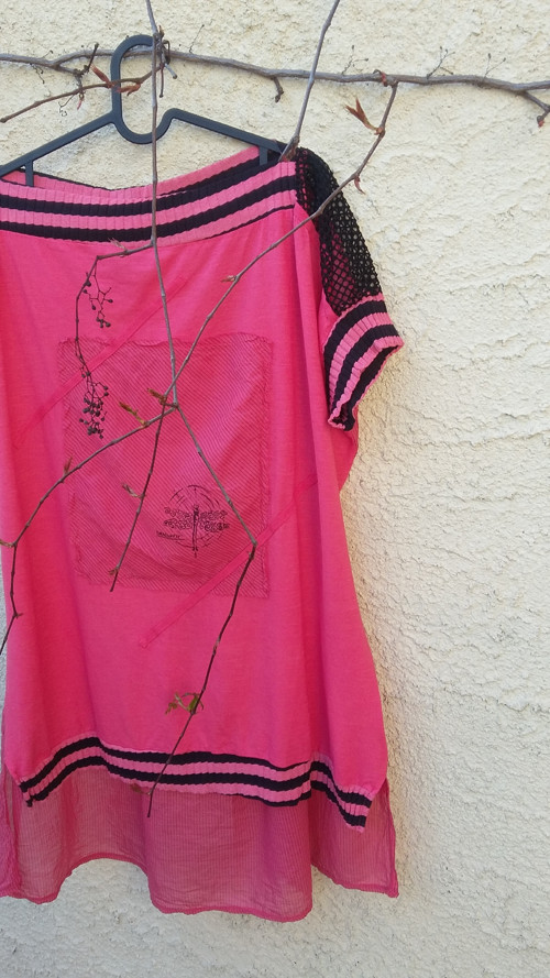 Lososové oversized triko — foto 2