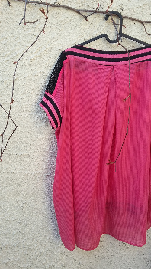 Lososové oversized triko — foto 5