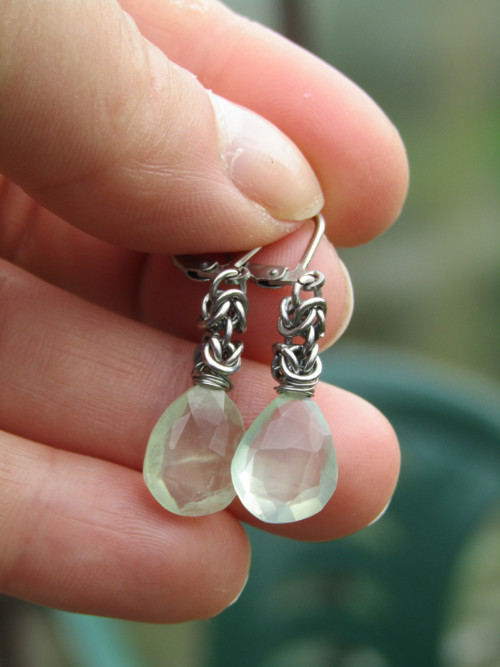 Náušnice prehnitky — foto 5