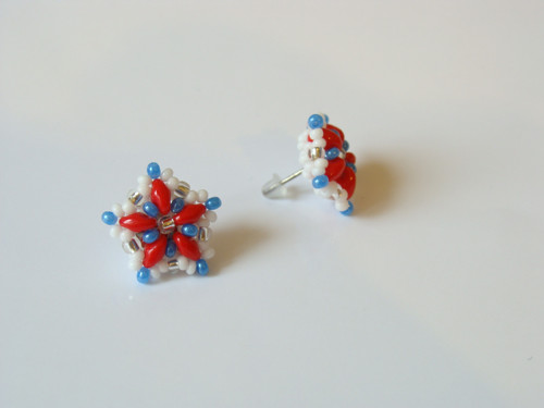 Modro červené kytičky duo — foto 2