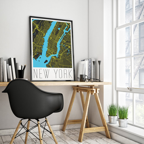 NEW YORK, 50x70cm, moderní, černý — foto 2