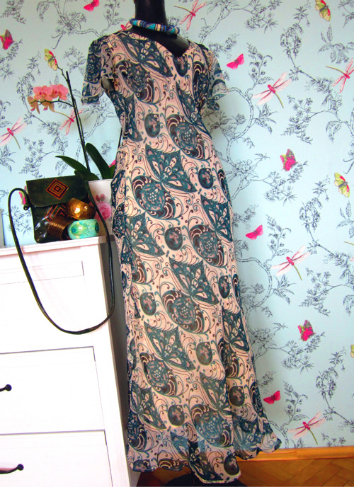 Šaty elegantní, paví — foto 2