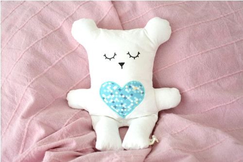 Wide Bubu Bear White, mint heart — foto 3