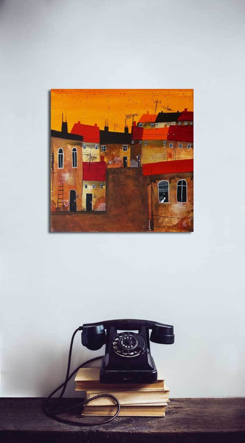 Procházka městečkem - 30x30cm — foto 3