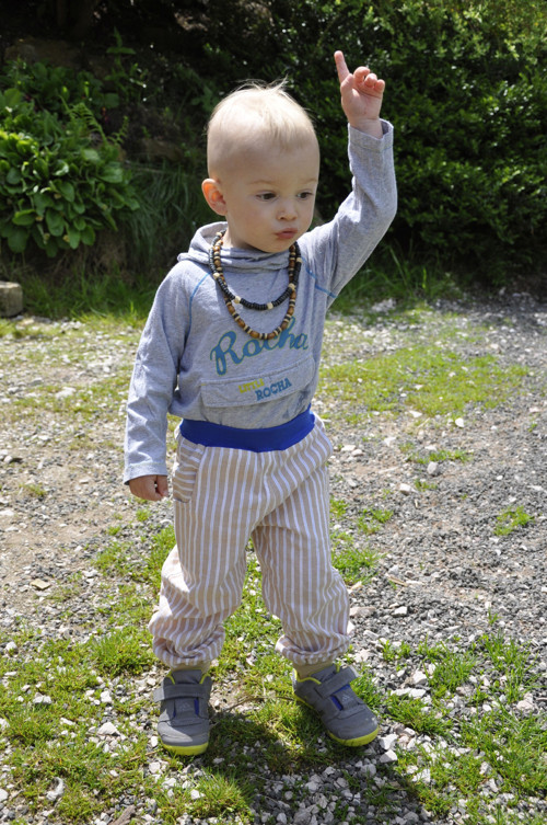 Recy kalhoty pruhované — foto 5