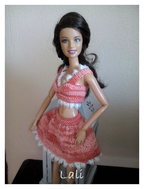 Háčkované šaty pro panenku Barbie1. — foto 2