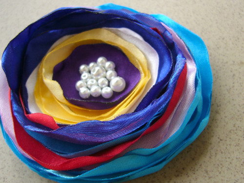 Crazy brož - organza - satén — foto 2