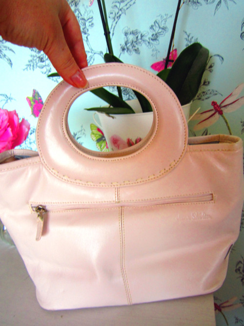 Vintage kabelka powder pink — foto 3