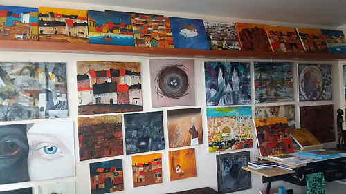 Procházka městečkem - 30x30cm — foto 4