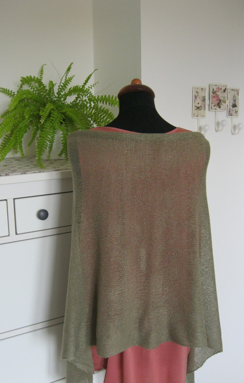 Pléd přes ramena - khaki — foto 3