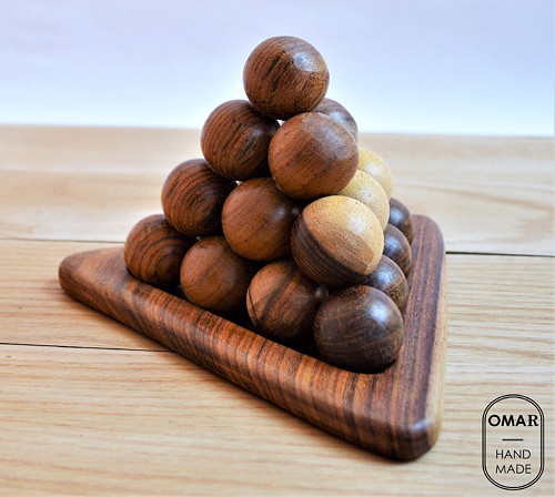 Hlavolam drevená pyramída puzzle — foto 3