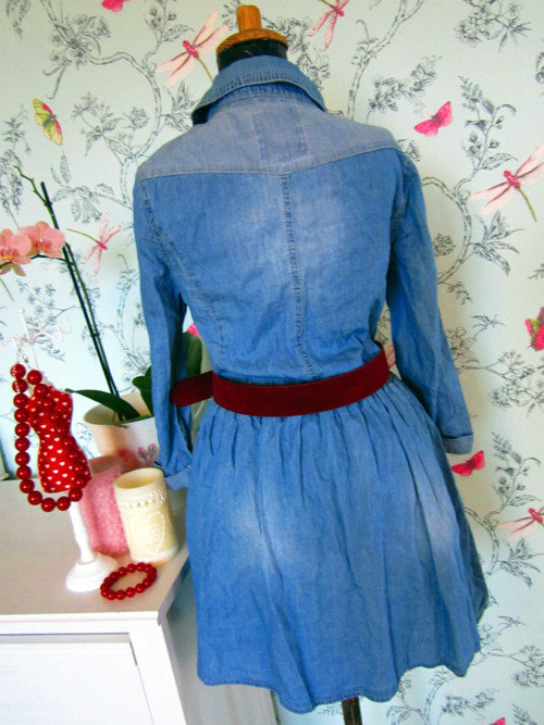 Skvělé retro jeans šaty — foto 4