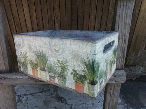 Dřevěná bedýnka patina bylinková — foto 2