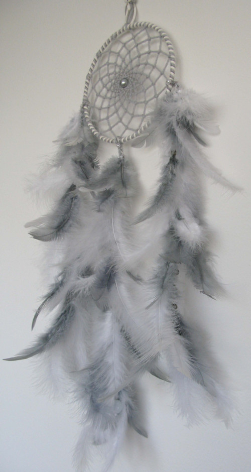 Lapač snů - "šedobílé nebe 2" 15 cm — foto 5