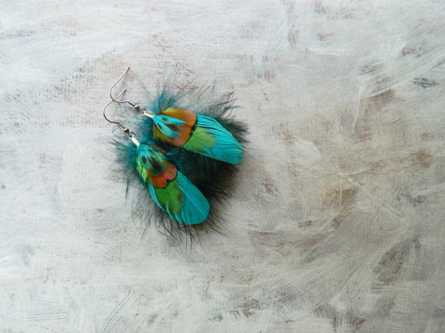 Peříčkové náušnice - kolekce "mini" — foto 3