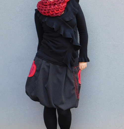 Sukně AEROPOCKETS - Dotted Red — foto 5