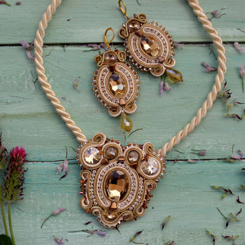 Golden Topaz - sutaškové náušnice — foto 2