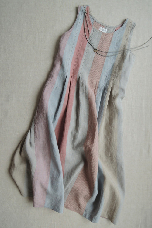 REZERVACE - šaty LINN - růžová / sv. modrá — foto 2