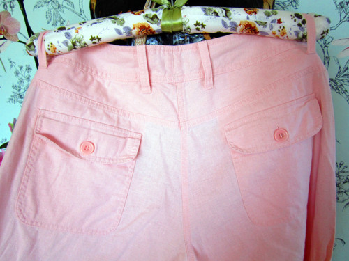 Lněné kalhoty powder pink — foto 4