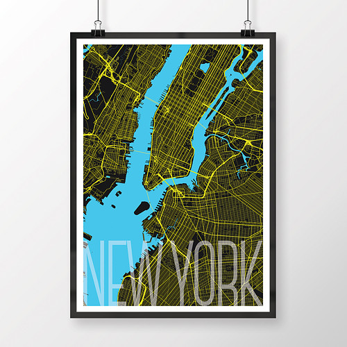 NEW YORK, 50x70cm, elegantní, černý — foto 2