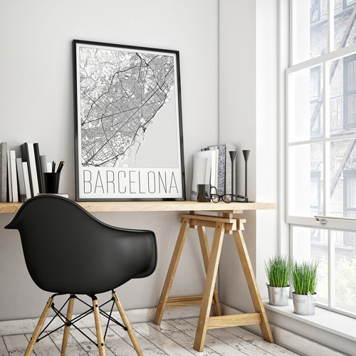 BARCELONA, 50x70cm, moderní, bílá — foto 2