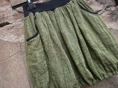 Lněná,balónová sukně — foto 3