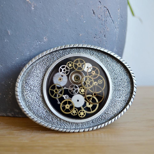 ČERNÁ opasková steampunková spona — foto 2