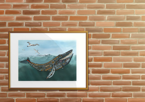 Velrybárium – fantasy autorská ilustrace — foto 2