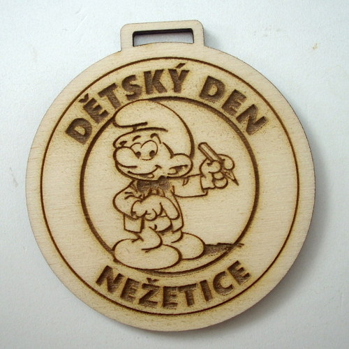 Dřevěné mini MEDAILE "Dětský den" Nežetice... — foto 2