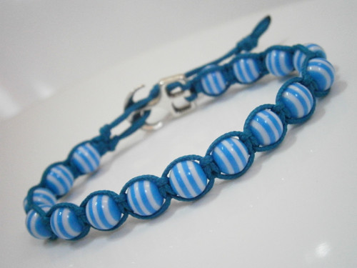Námořnický náramek (macramé/shamballa) — foto 3