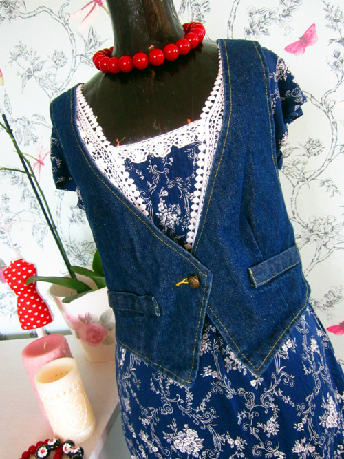 Vestička jeans&krajka — foto 2